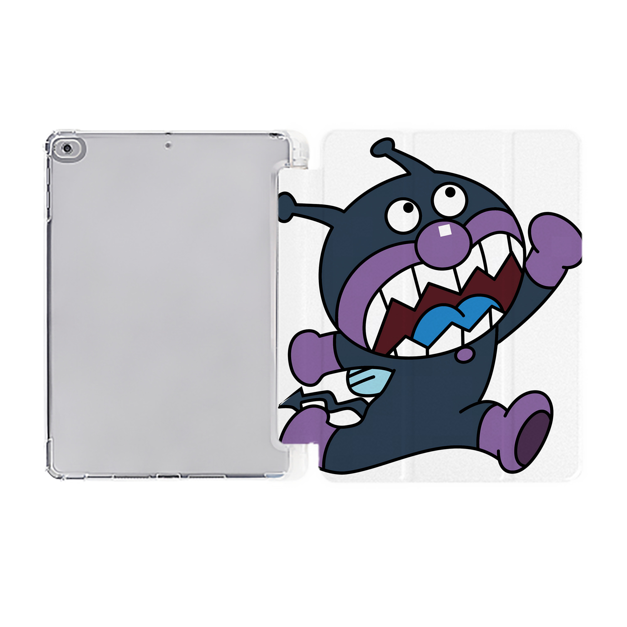 （画像用） アンパンマン Anpanman IPad ケース ペン収納付き 三つ折りスタンド PUレザー×シリコン 対応機種9.5/10.5/10.9インチ